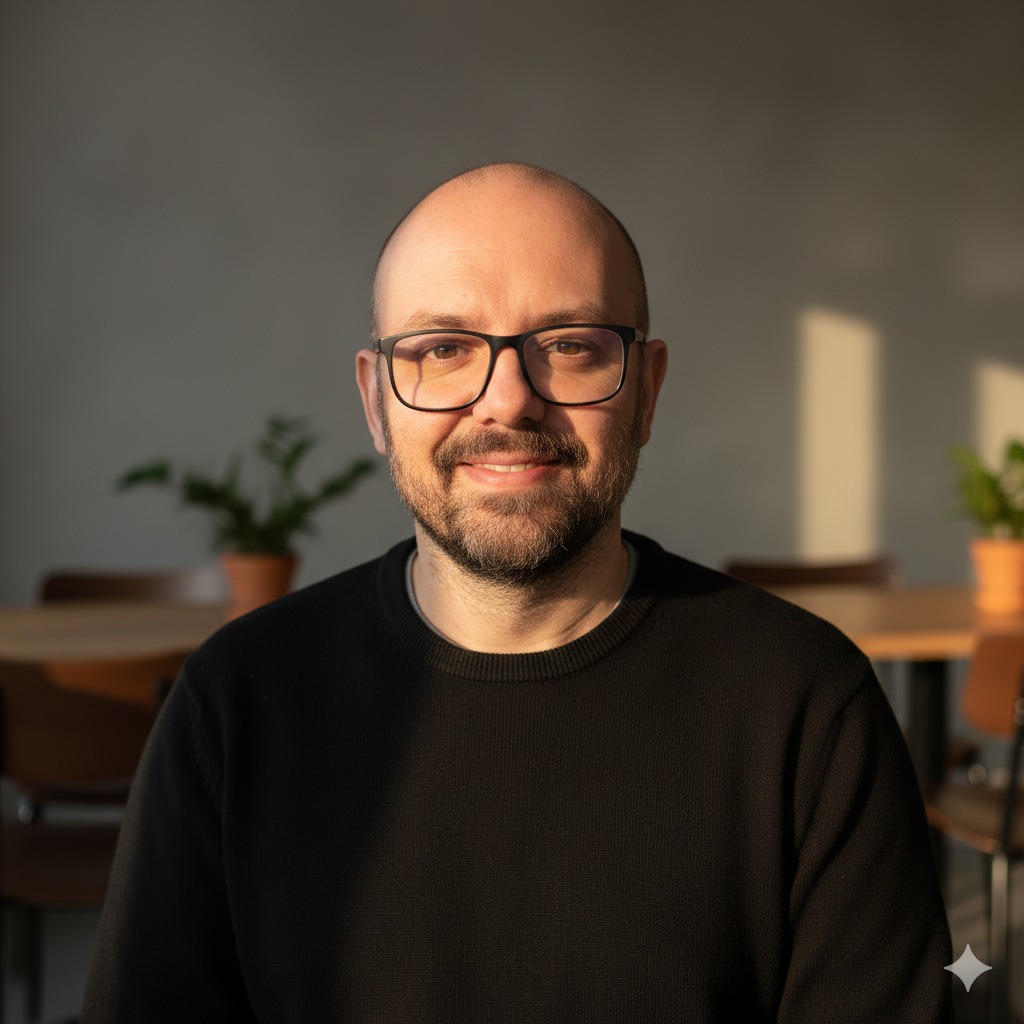 Dr. Thiago Rivero, psicólogo clínico em seu consultório em São Paulo